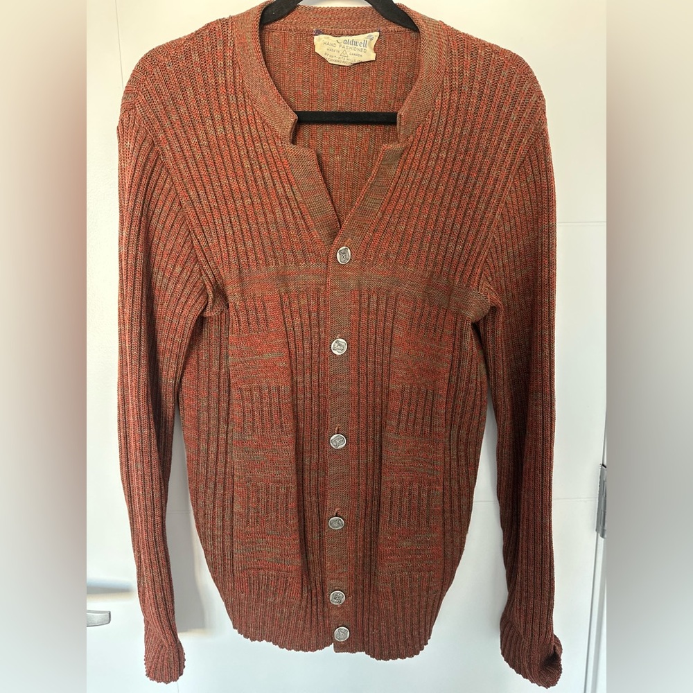 🍁 Vintage Caldwell Pure Virgin Wool Cardigan – Made in Canada | Eclectic Grandpa